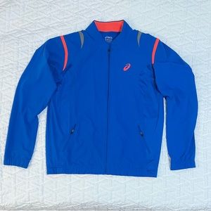Asics Zip up Jacket in Blue with Hot Pink Details EUC